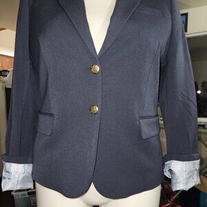 J. CREW size 14 Navy Blazer